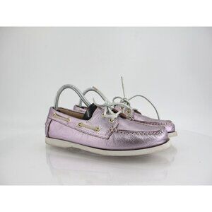 Sebago Seashell Two Eye Loafer Womens 8.5M Pink Metallic Comfort Moc Toe Flat